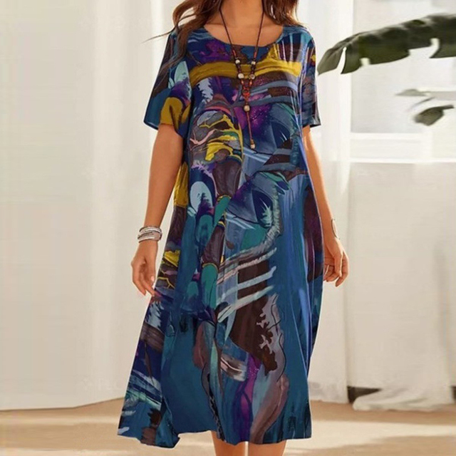 Aria™ | Cozy Printed Dress