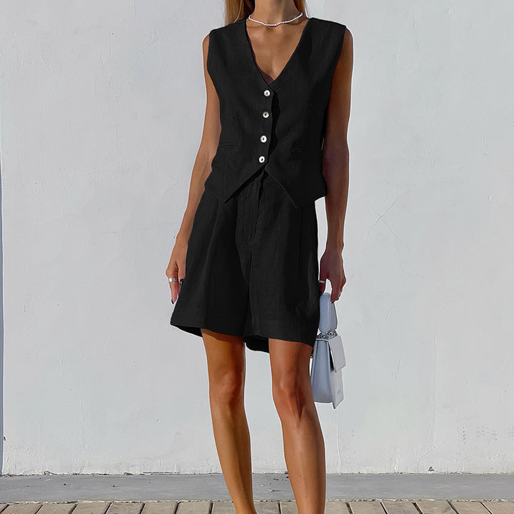 Ayessa™ | Tailored Vest & Shorts Set