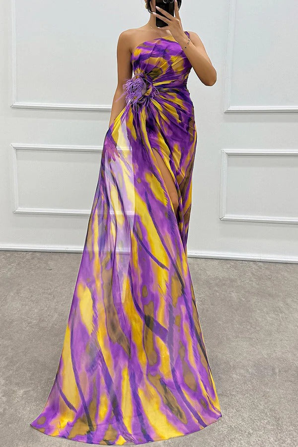 Illya | Off-Shoulder Slit Maxi Dress
