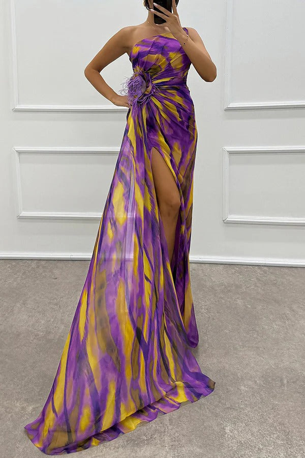 Illya | Off-Shoulder Slit Maxi Dress