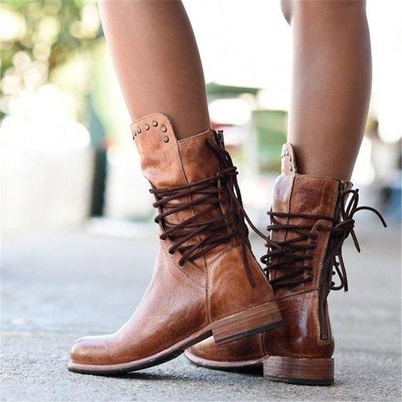 Lauren | Leather Lace-Up Boots