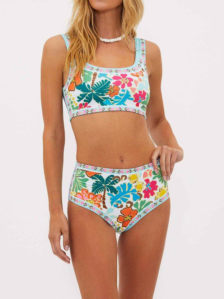 Carola | Elastic Floral Bikini with Support