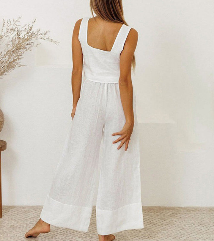 Mila - Sleek Top and Flowing Pants Ensemble