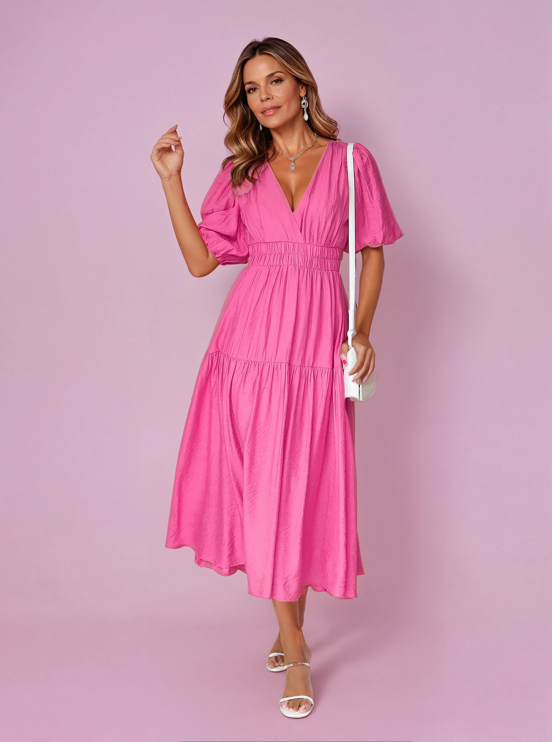 Elena™ | Puff Sleeve Dress