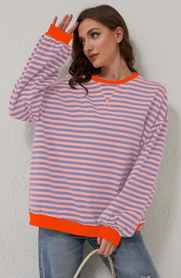 Coastal Oversized Striped Sweater