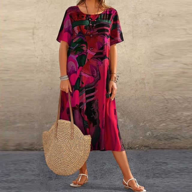 Aria™ | Cozy Printed Dress