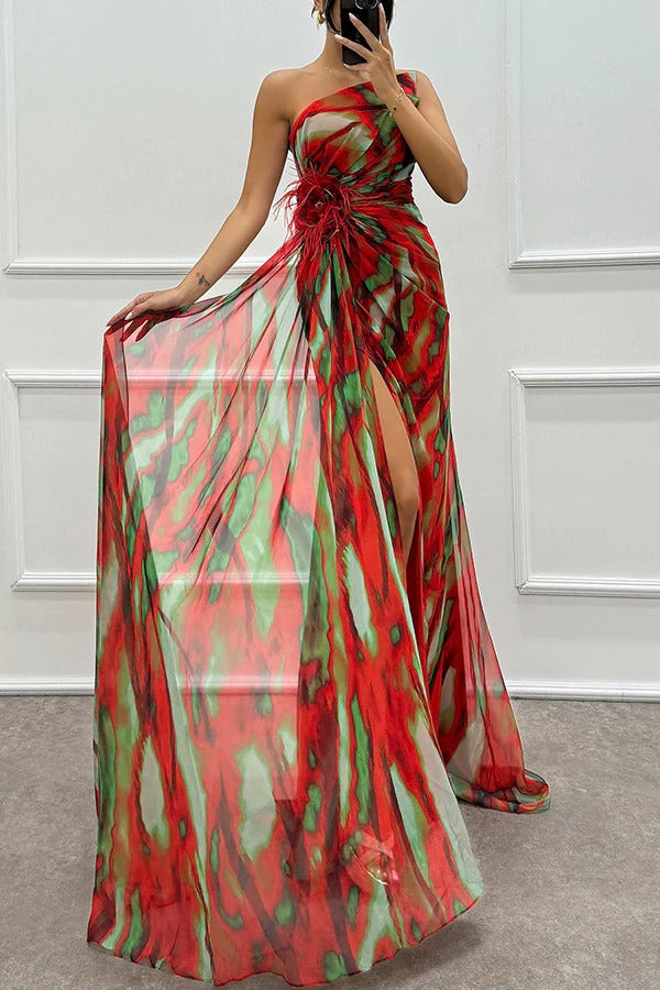 Illya | Off-Shoulder Slit Maxi Dress