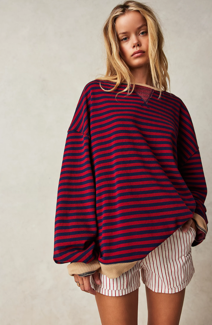 Coastal Oversized Striped Sweater