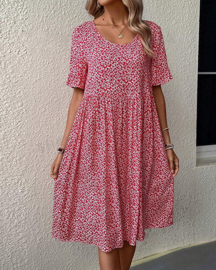 Blissful - Elegant Floral Midi Dress for Women