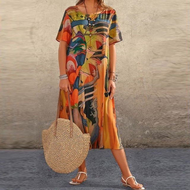 Aria™ | Cozy Printed Dress