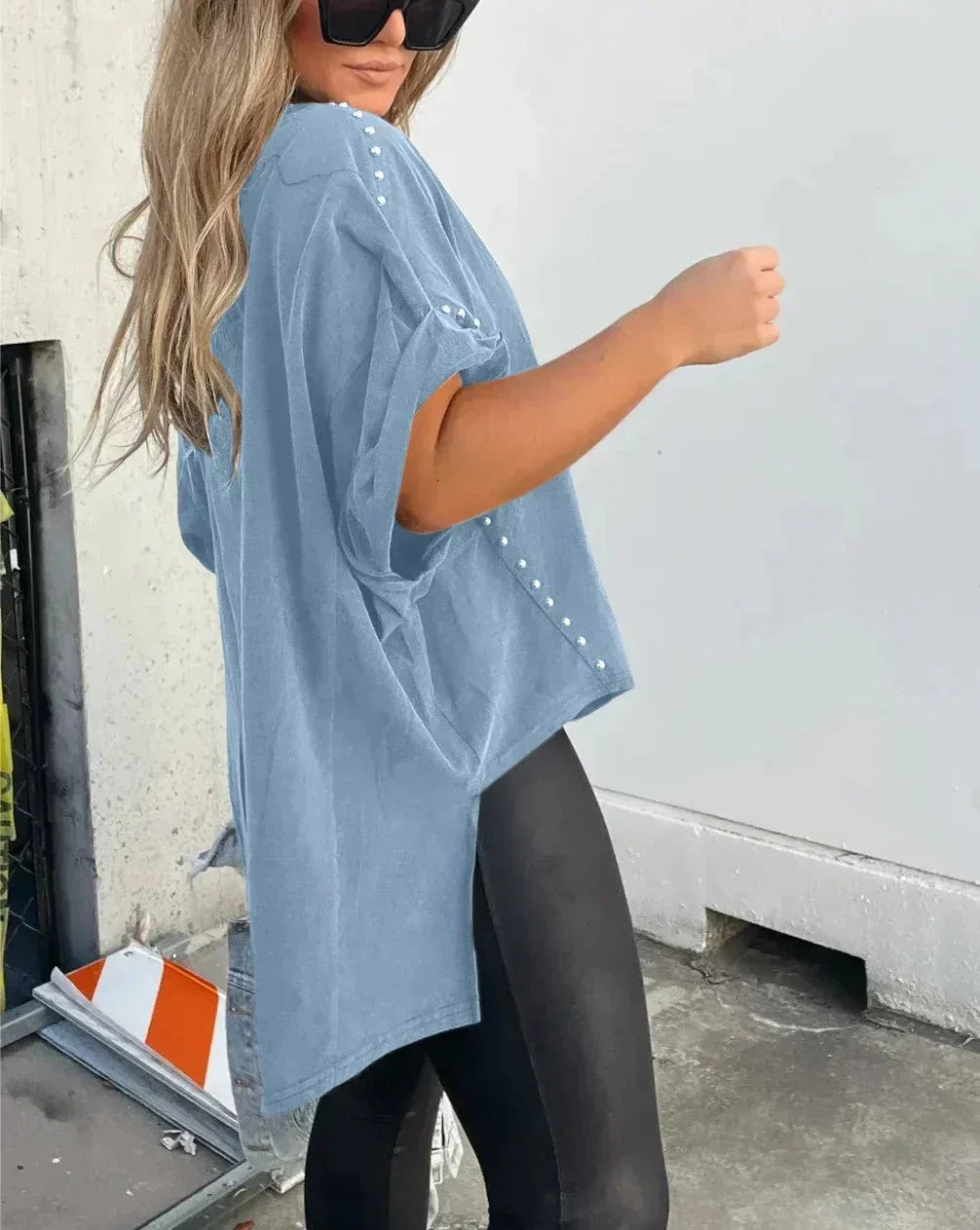 Danelle Oversized Studded Tee