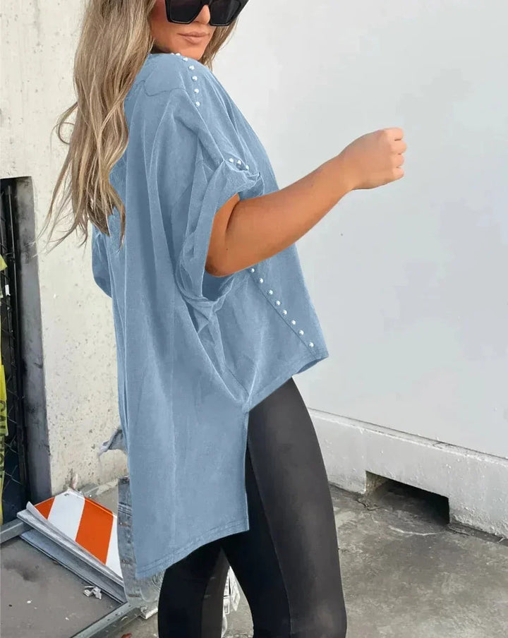 Danelle Oversized Studded Tee