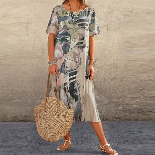 Aria™ | Cozy Printed Dress