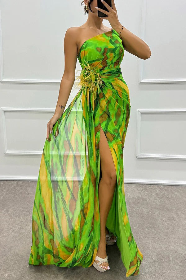 Illya | Off-Shoulder Slit Maxi Dress
