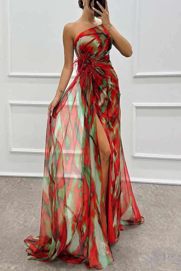 Illya | Off-Shoulder Slit Maxi Dress