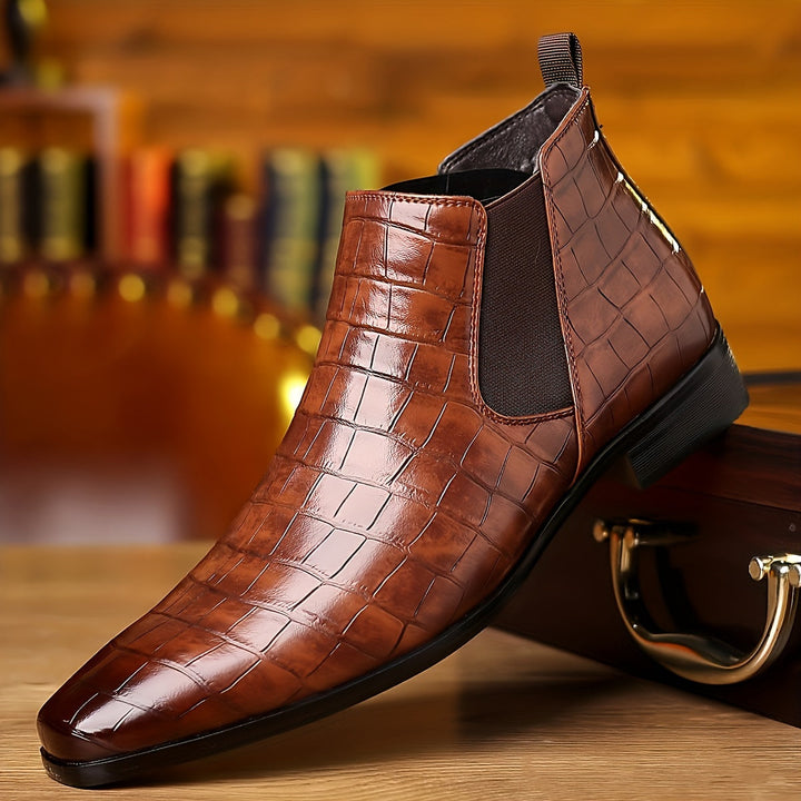 Elsa | Elegant Square-Toe Chelsea Boots