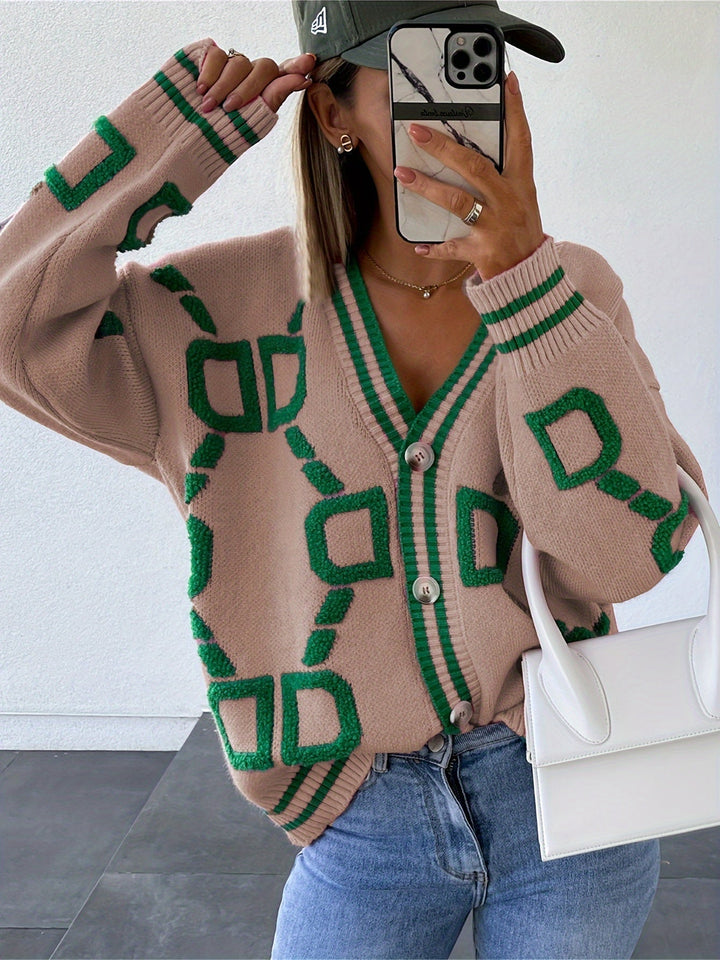Zara | Geometric Cozy Cardigan