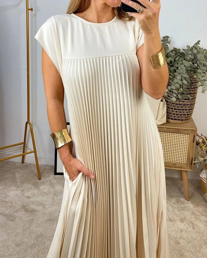 Hana Pleated Pocket Maxi Dress