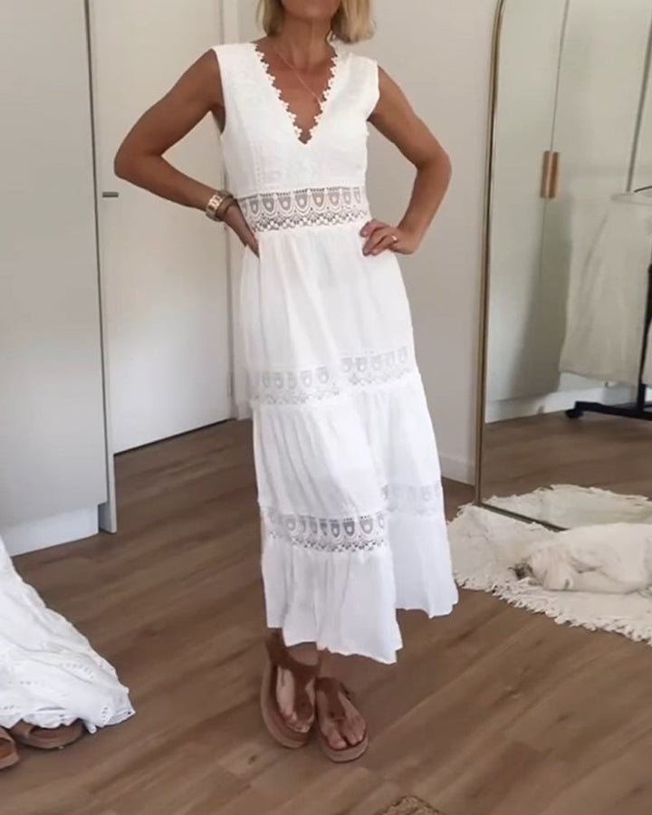 Alyssa | Lace V-Neck Cami Dress