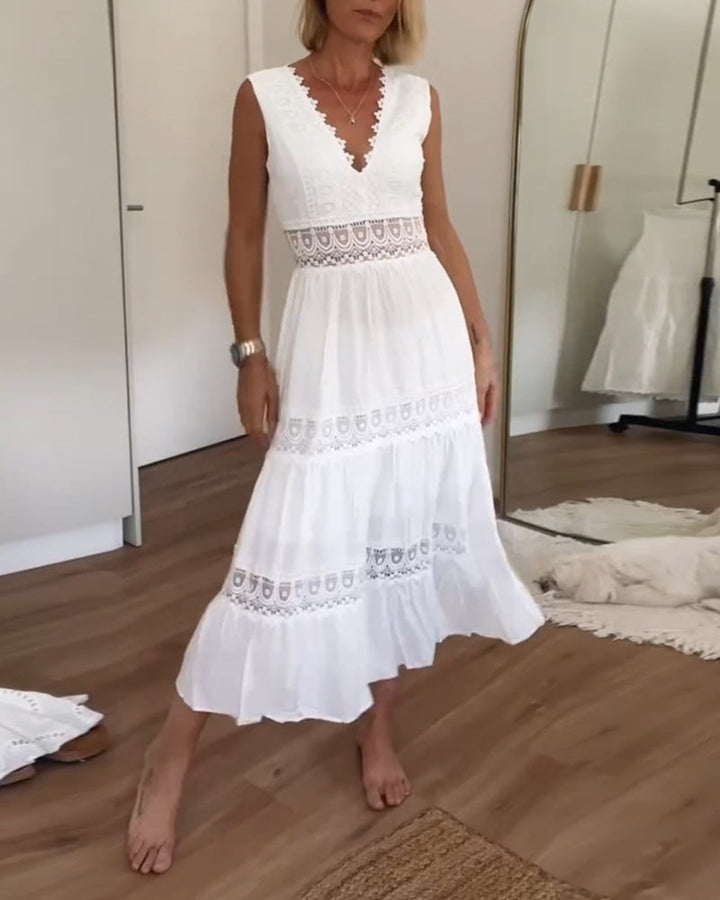 Alyssa | Lace V-Neck Cami Dress