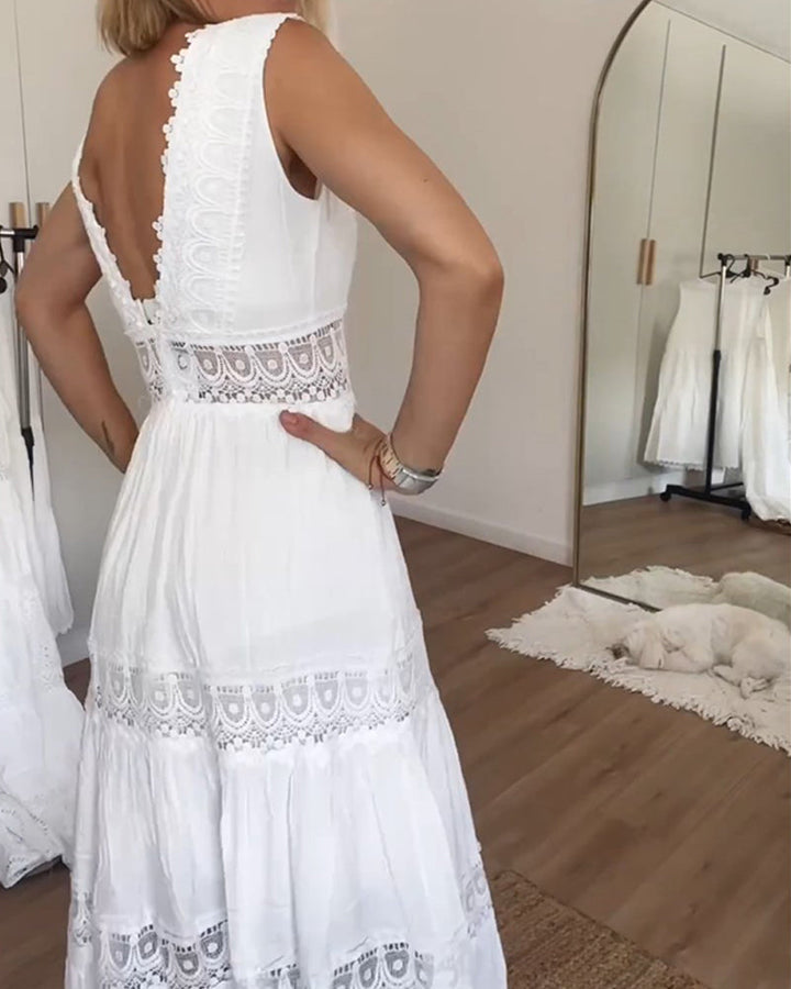 Alyssa | Lace V-Neck Cami Dress