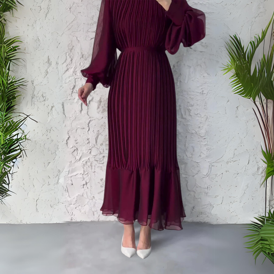 Tiana - Pleated Elegant Dress