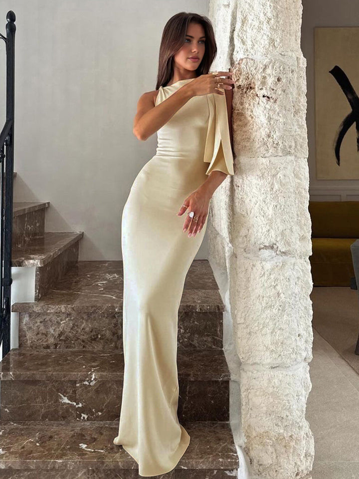 Jolene™ | Cream Knotted Maxi Dress