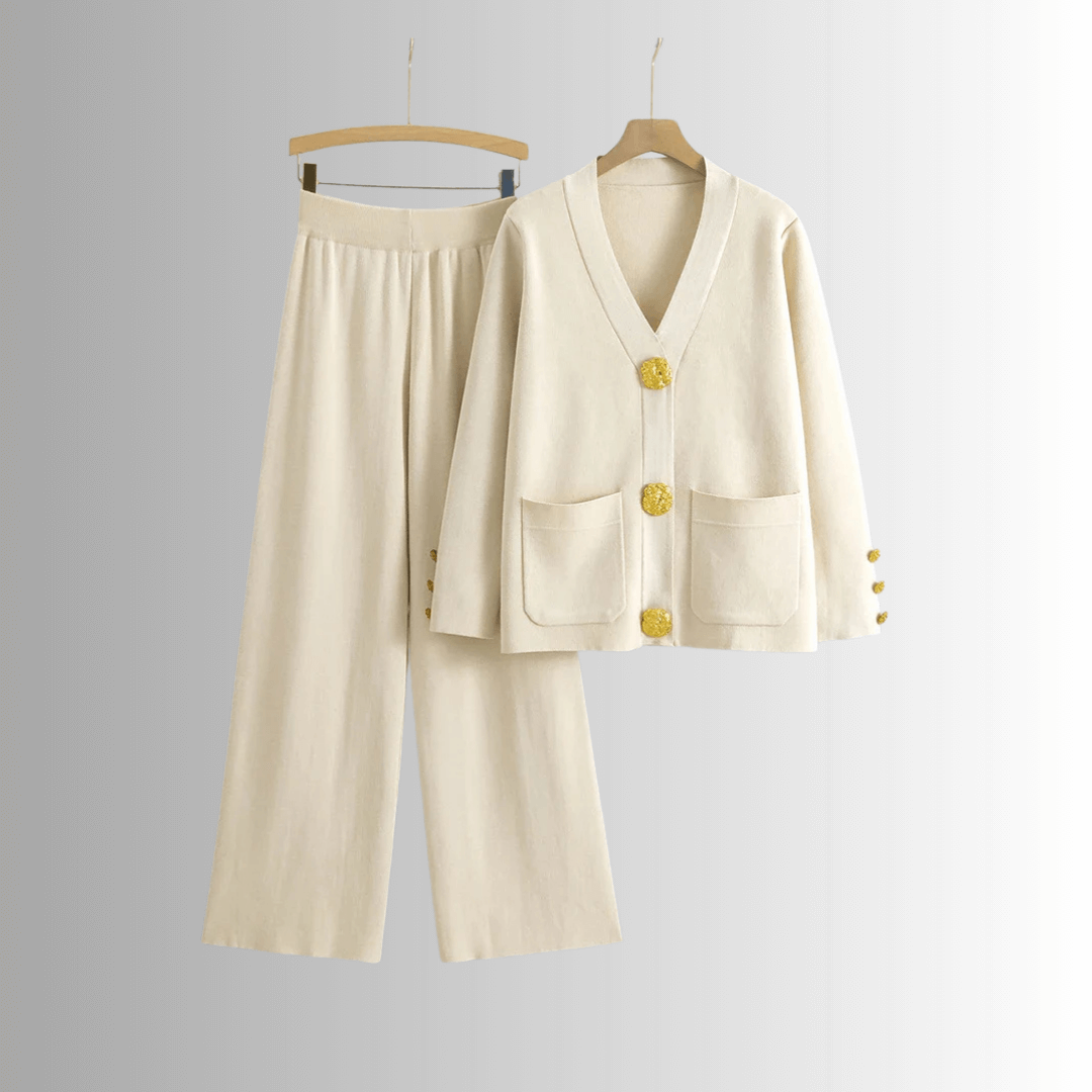 Vela - Elegant Set with Button Details