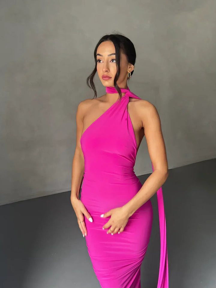 Lyra™ | Asymmetrical Cut-Out Maxi Dress