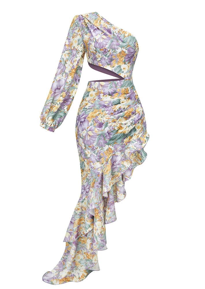 Lia | Floral One-Shoulder Dress