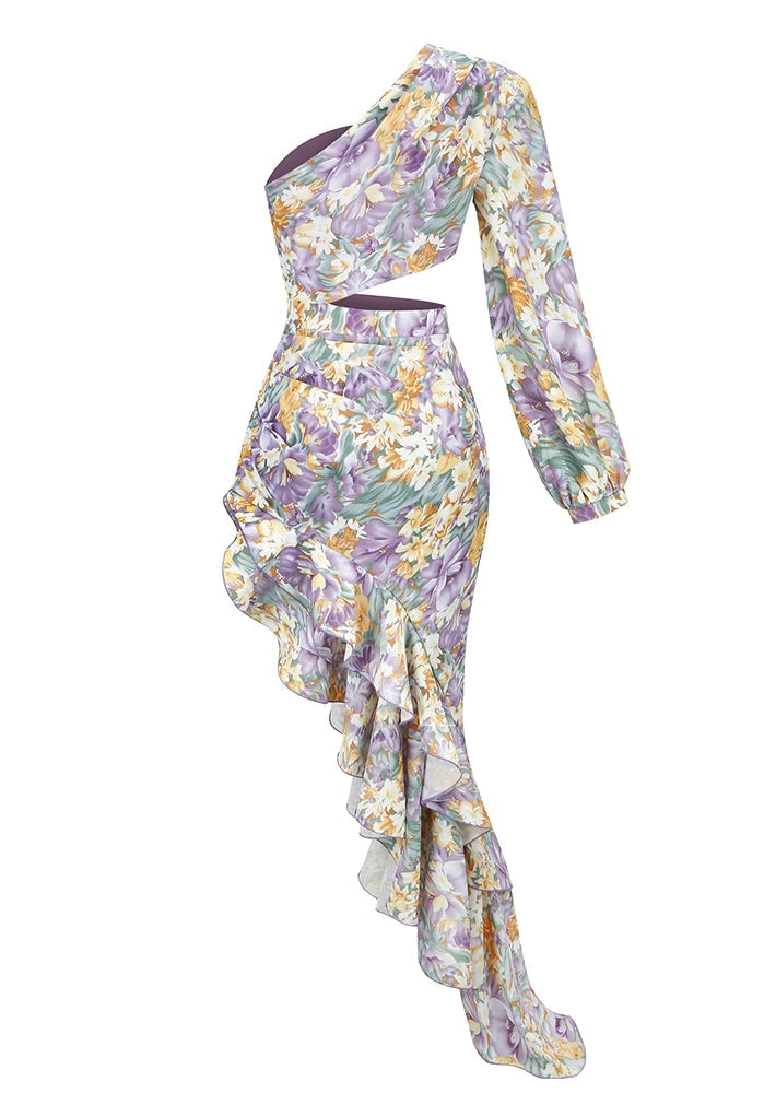 Lia | Floral One-Shoulder Dress