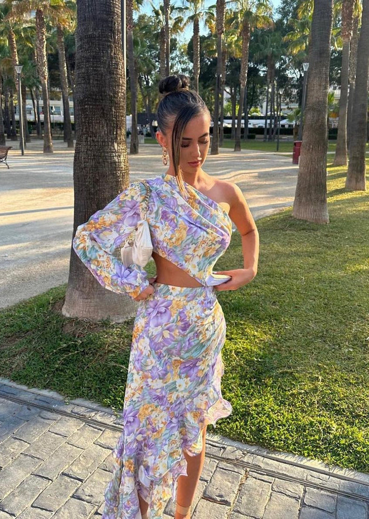 Lia | Floral One-Shoulder Dress