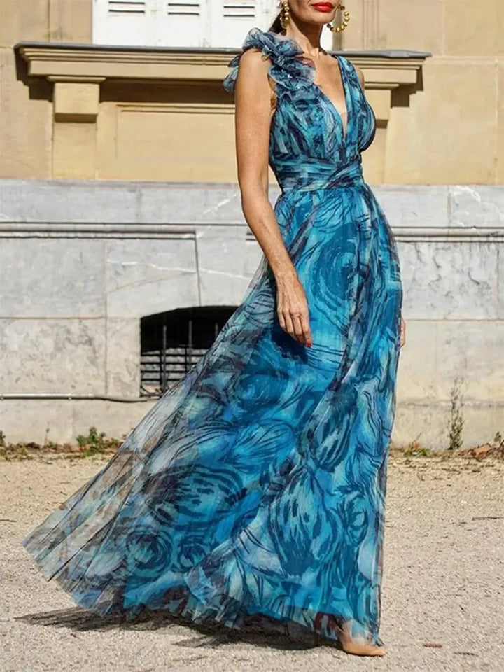 Bronwyn™ | PEACOCK BLUE MAXI DRESS