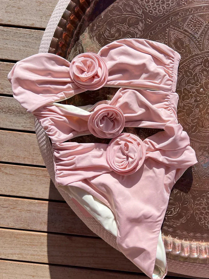 Susanne | Swimsuit with 3D Rose Design