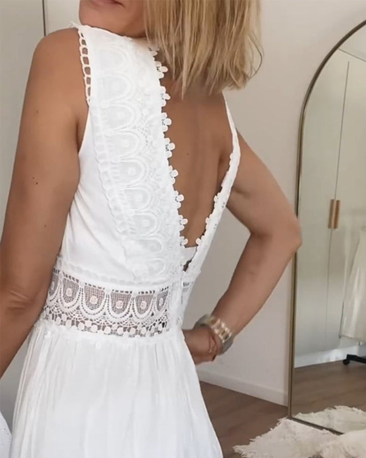 Alyssa | Lace V-Neck Cami Dress