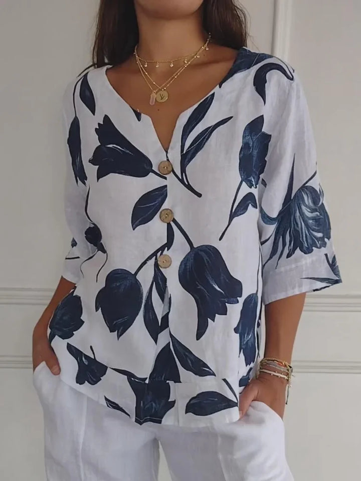 Sapphire - Floral Print Blouse