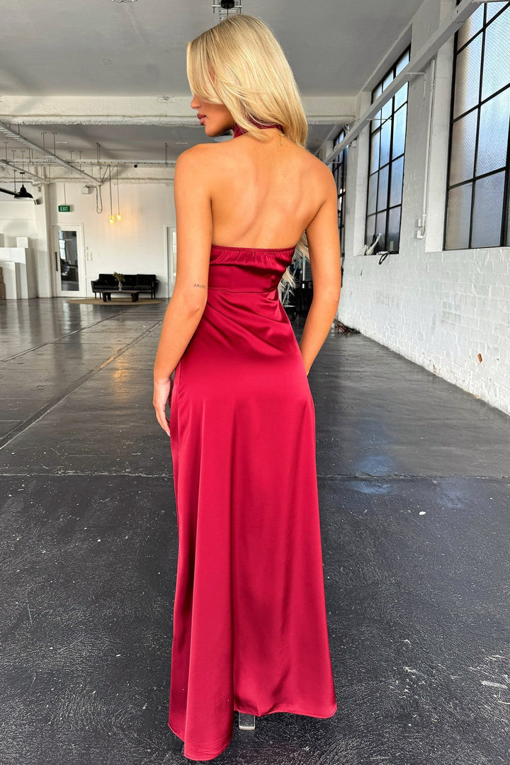 Orla | Halter Neck Sleeveless Maxi Dress