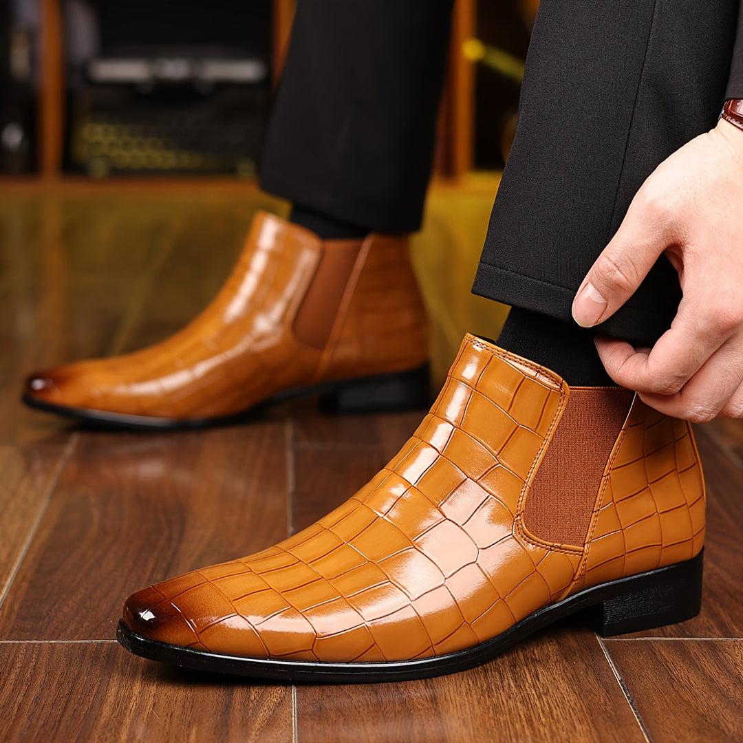Elsa | Elegant Square-Toe Chelsea Boots