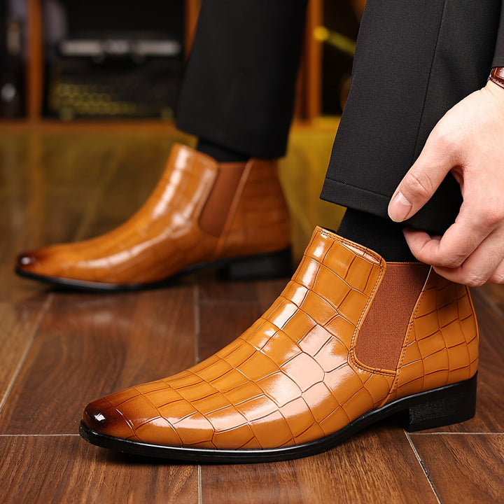 Elsa | Elegant Square-Toe Chelsea Boots