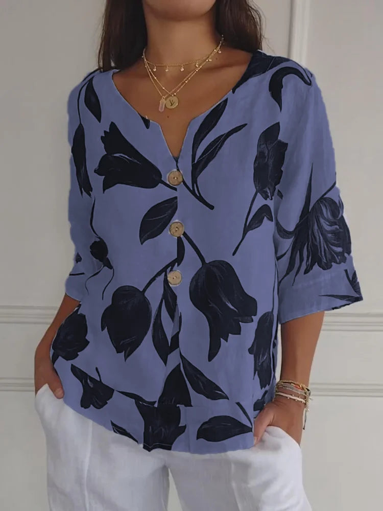 Sapphire - Floral Print Blouse