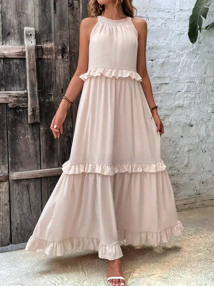 Emilia™ Halter Neck Ruffled Maxi Dress