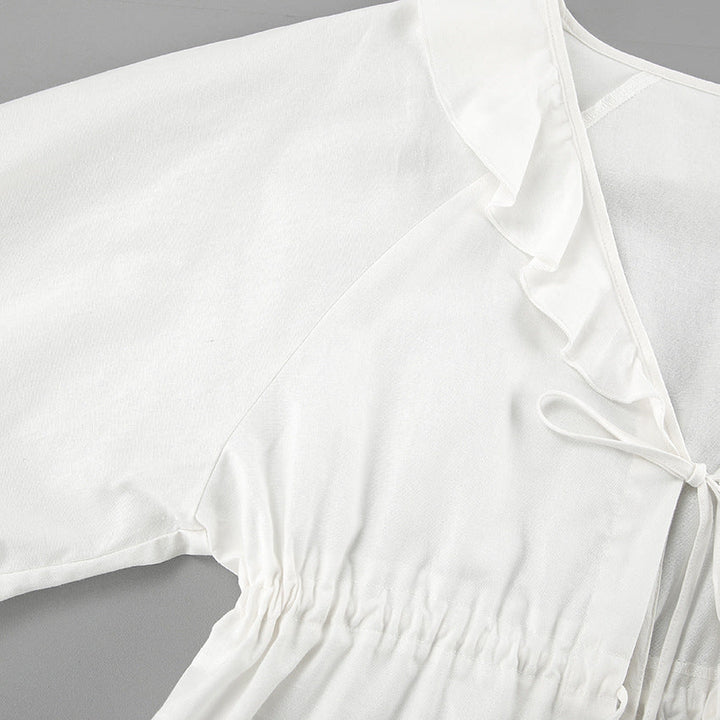 Alexa | Ruffled Front Tie Top & Short Set