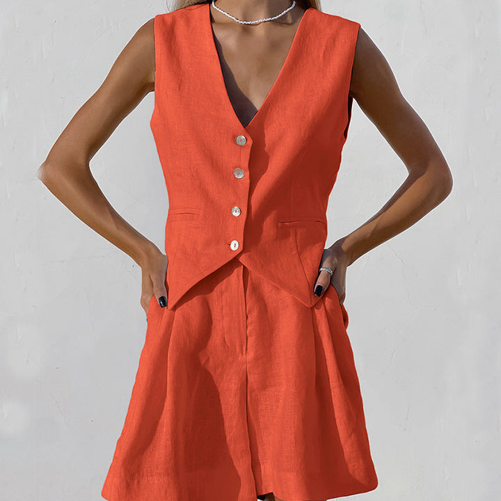Ayessa™ | Tailored Vest & Shorts Set