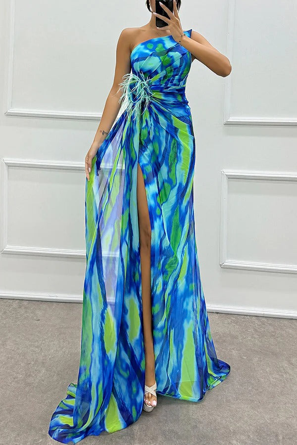 Illya | Off-Shoulder Slit Maxi Dress