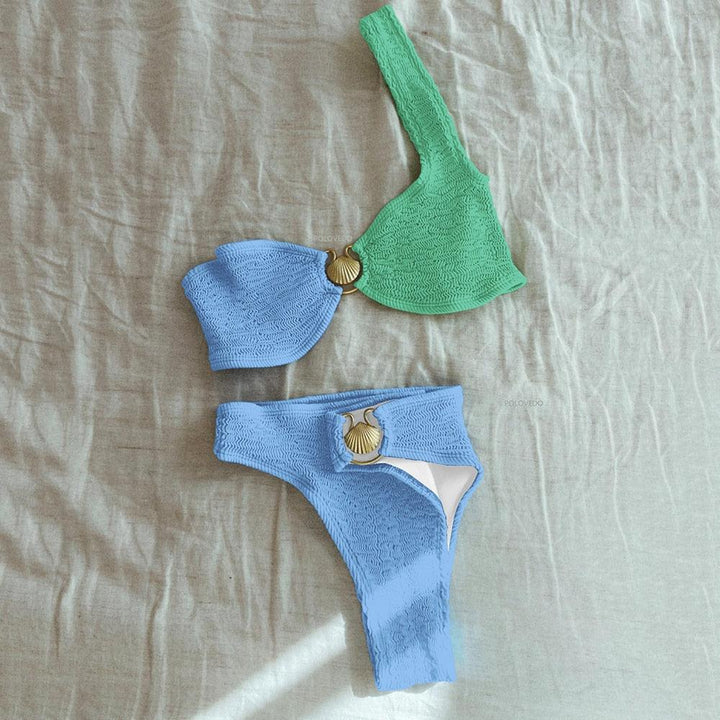 Trude | High-Waisted One-Shoulder Bikini