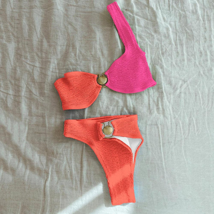 Trude | High-Waisted One-Shoulder Bikini