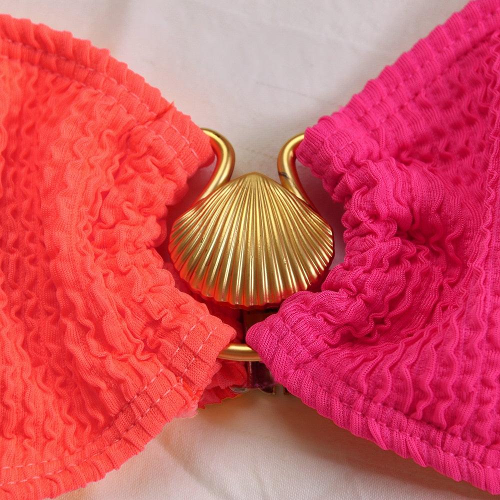 Trude | High-Waisted One-Shoulder Bikini
