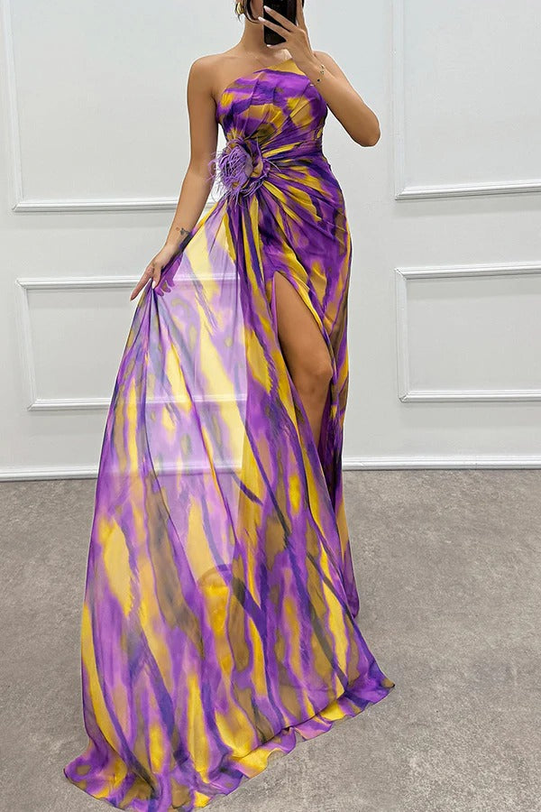 Illya | Off-Shoulder Slit Maxi Dress