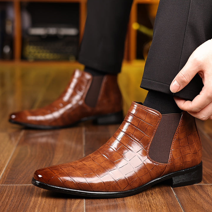 Elsa | Elegant Square-Toe Chelsea Boots