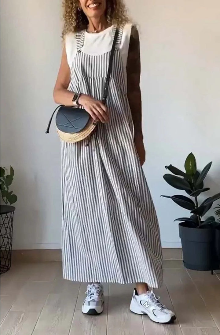 Christine™ - Casual Striped Jumpsuit Dress